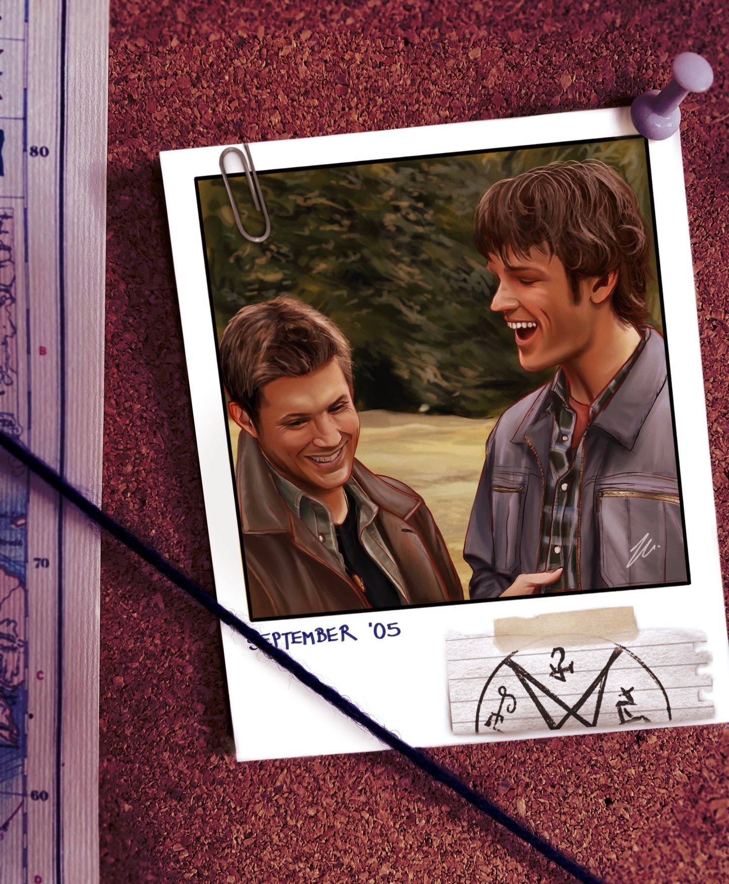Sam and Dean Polaroid Print | Supernatural