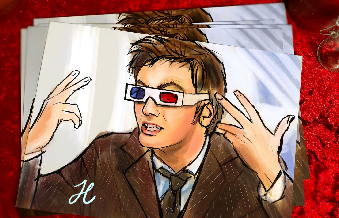 10th Doctor 3D Glasses Print (A4) | Doctor Who