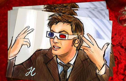 10th Doctor 3D Glasses Print (A4) | Doctor Who