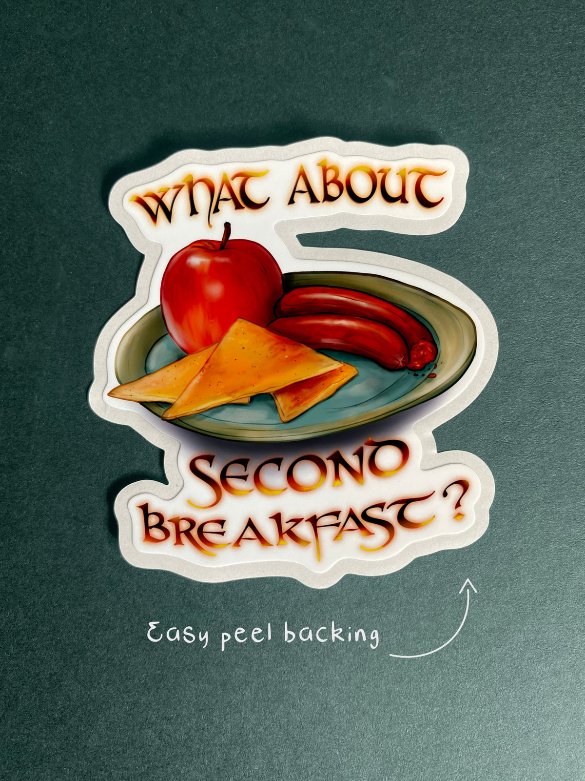 Second Breakfast Text 'What About Second Breakfast?' Sticker | The Lord of The Rings – CULT
