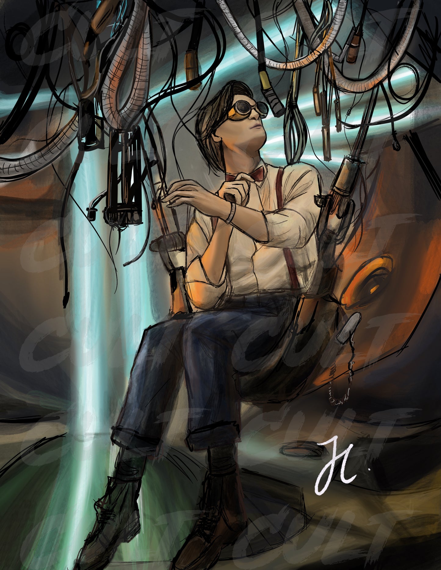 The 11th Doctor and the TARDIS Print (A4) | Doctor Who