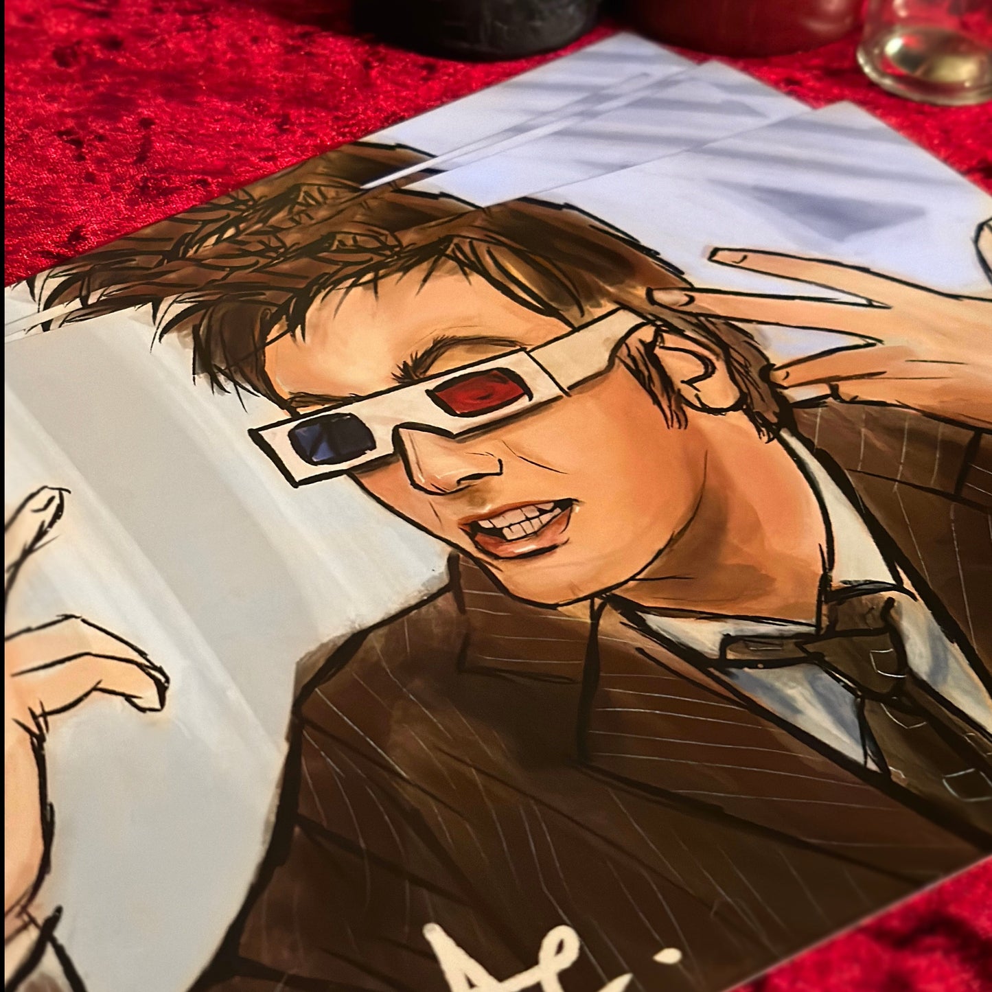 10th Doctor 3D Glasses Print (A4) | Doctor Who
